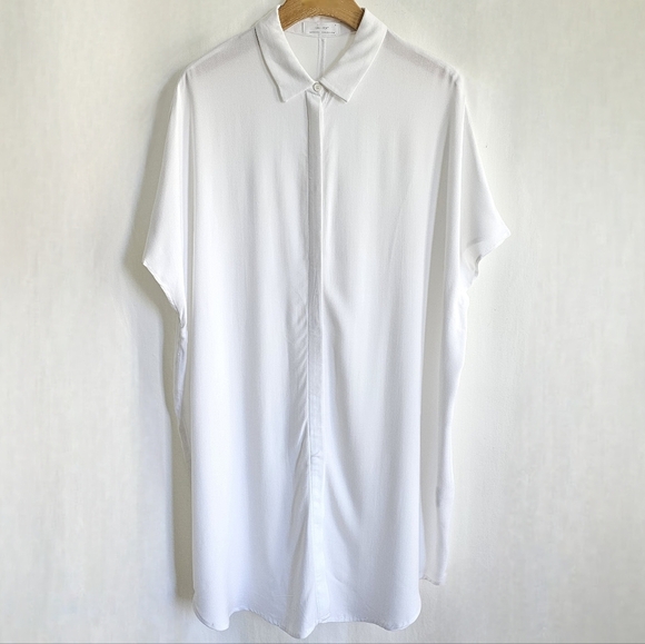 Oak + Fort White Button Shirt Dress - Picture 7 of 13